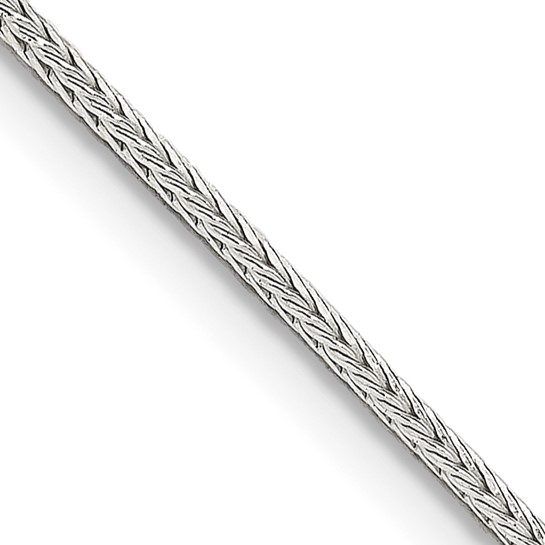 (image for) Sterling Silver 1.25mm Diamond-cut Round Franco 18" Chain