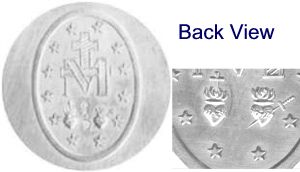 (image for) Sterling Silver 18 mm Round Miraculous Medal 18" Necklace